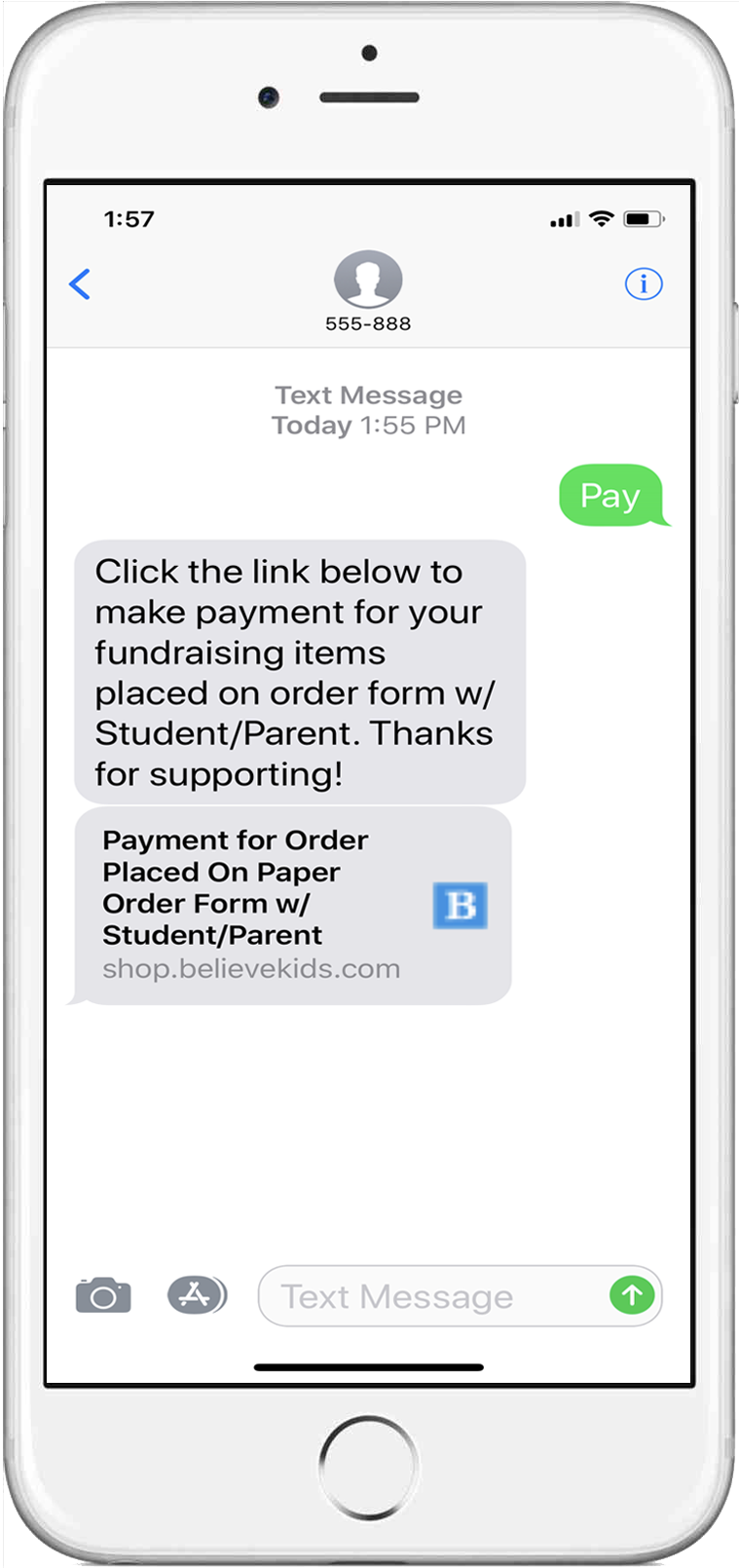 Text to Pay iPhone Text to Pay iPhone